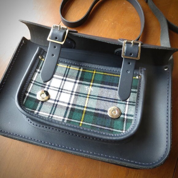 The Cambridge Satchel Company Navy and Plaid Satchel - Picture 2 of 6